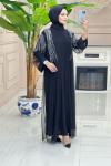 Btk rojda abaya 6187 siyah Siyah