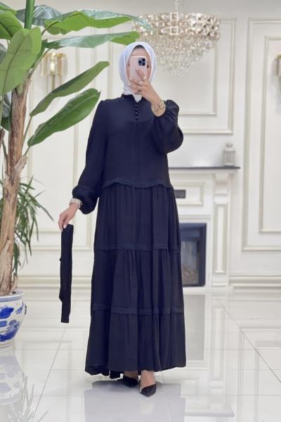 Btk Serdil Elbise 5987 Siyah Siyah