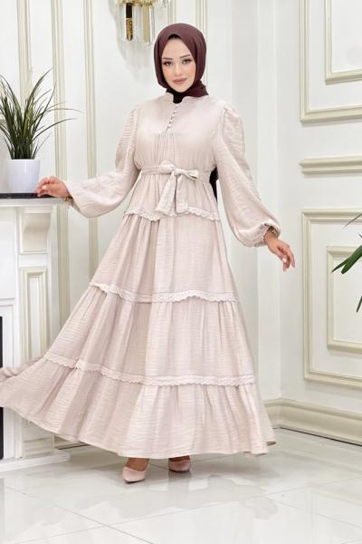 Btk Serdil Elbise 5987 Krem Krem