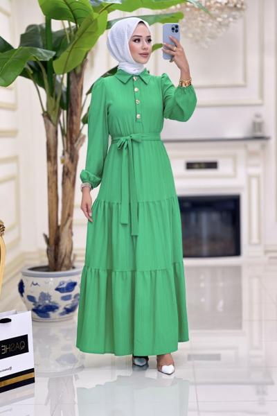 Btk simge elbise 6116 Benetton yeşili Bennetton Yeşili