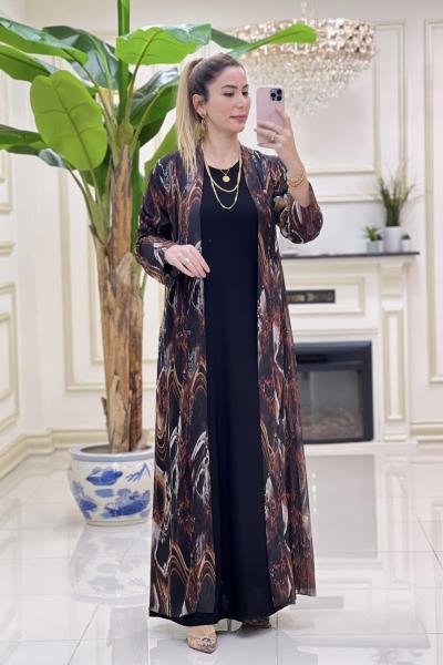 Btk Zehra Elbise Takım Siyah 5635