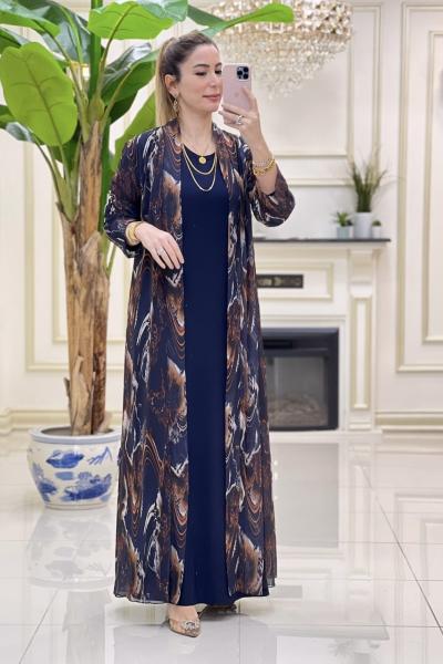 Btk Zehra Elbise Takım Lacivert 5635