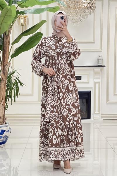 Btk Zübeyde Elbise 5996 Sütlü kahve  Sütlü Kahve