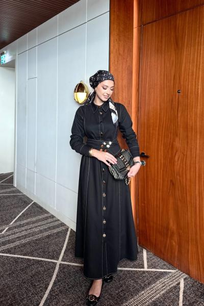 Bulut Elbise Siyah Siyah