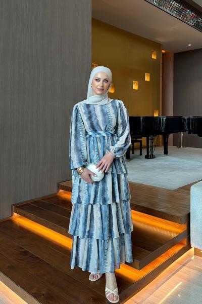 Çağnur Elbise Mavi MAVİ