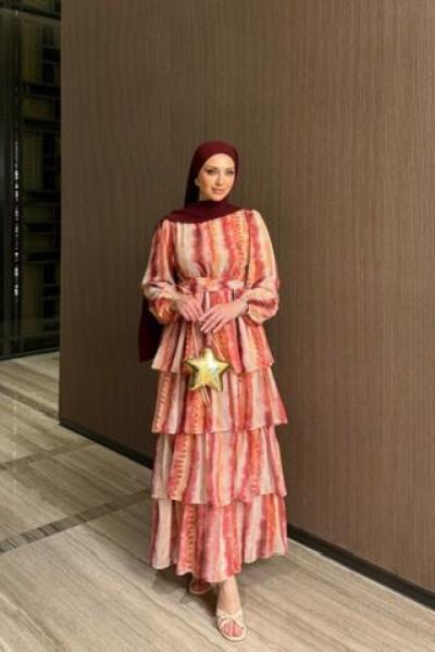 Çağnur Elbise Turuncu Turuncu