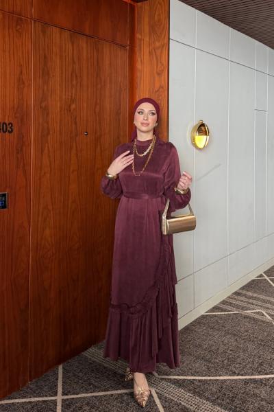 Çisem Elbise bordo Bordo