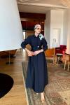 Damla Elbise Lacivert Lacivert