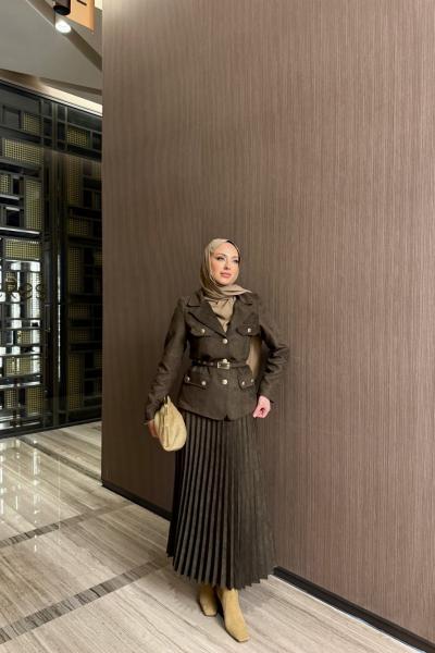 Defne Etekli Takım Haki Haki