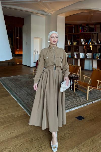 Dilber Trenç Elbise Vizon Vizon