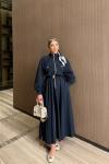 Dilber Trenç Elbise Lacivert Lacivert