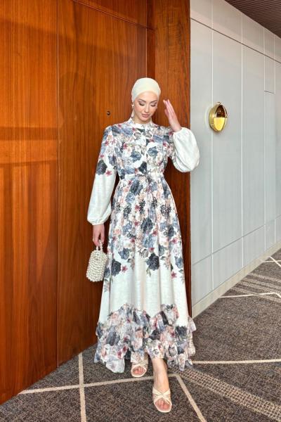 Dolunay Elbise Siyah Siyah