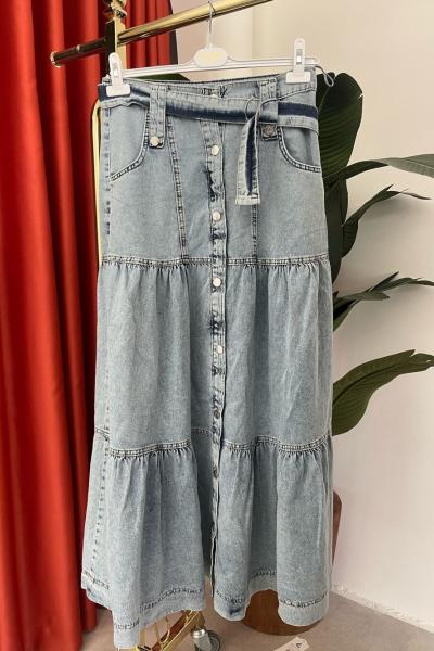 Duygu Etek Açık Mavi Açık Mavi