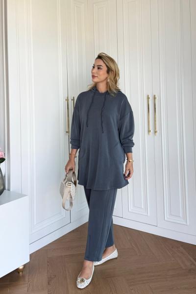 Ebrar Pantolonlu Takım Antrasit Antrasit