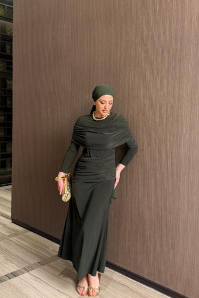 Ecre Elbise Haki Haki