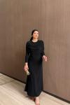 Ecre Elbise Siyah Siyah