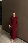 Ecre Elbise Bordo BORDO