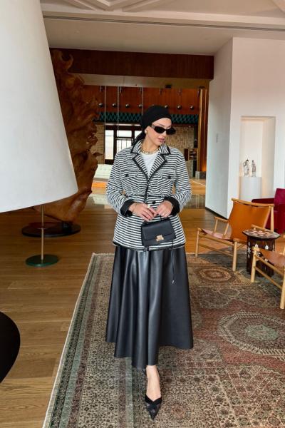 Eda Etekli Takım Siyah Siyah