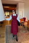 Ela Elbise Bordo Bordo