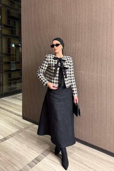 Elisa Etekli Takım Siyah Siyah