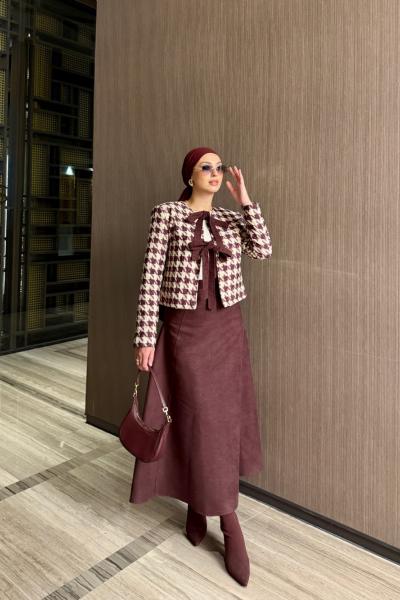 Elisa Etekli Takım Mürdüm Mürdüm