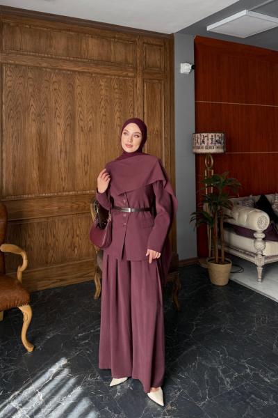 Elvan Pantolon Takım Bordo  BORDO