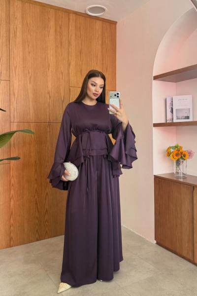 Erna Pantolonlu Takım Mürdüm MÜRDÜM