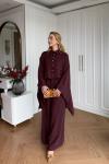 Esra Pantolonlu Takım Bordo Bordo