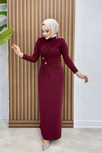 Evsa Elbise Bordo Bordo