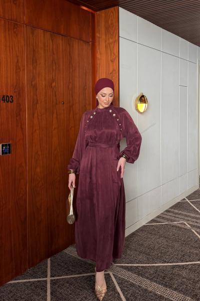 Eylül Elbise Bordo Bordo