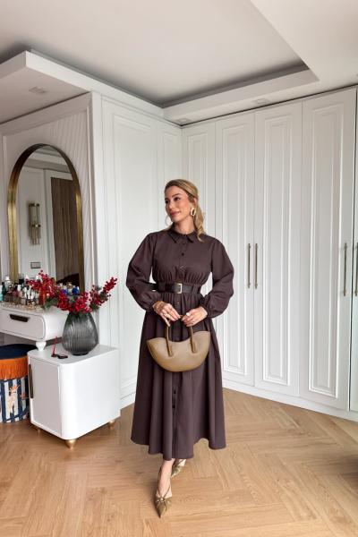 Eyvan Elbise Kahverengi Kahverengi