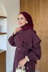 Fazilet Elbise Bordo  BORDO