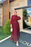 Fethiye Elbise Bordo Bordo