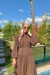 Fethiye Elbise Kahverengi Kahverengi