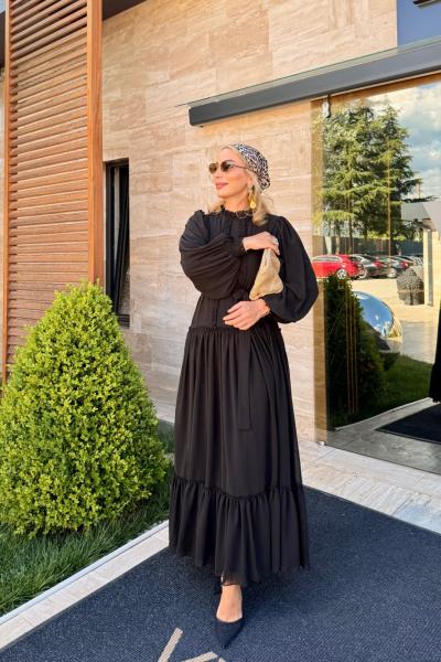 Fethiye Elbise Siyah Siyah