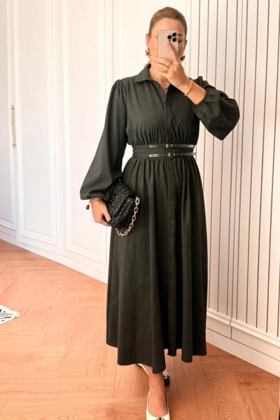 Firuze Elbise Antrasit Antrasit