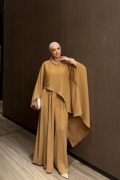 Gamze Pantolon Takım Hardal HARDAL