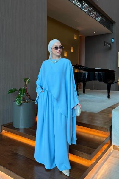 Gamze Pantolon Takım Bebe Mavisi Bebe Mavisi