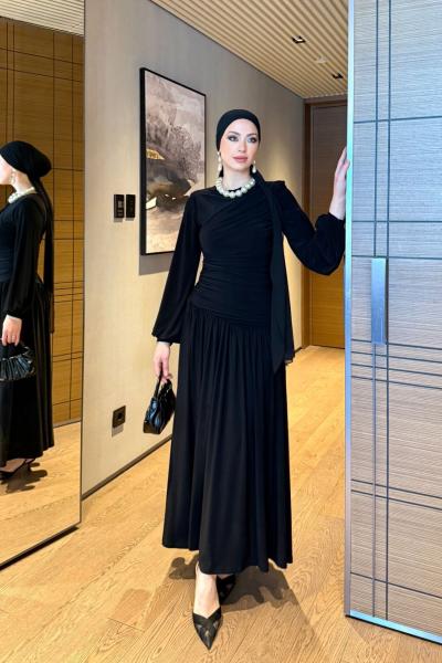 Gizem Elbise Siyah  Siyah