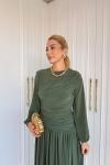 Gizem Elbise Yeşil Yeşil