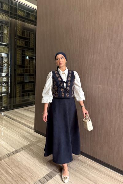 Gökçe Etekli Takım Lacivert Lacivert