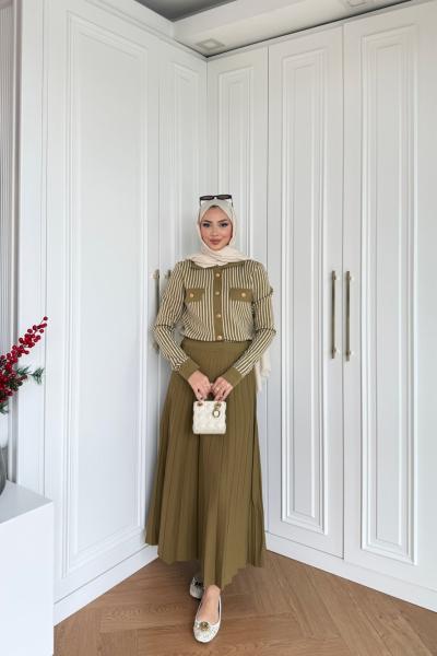 Gönül Etekli Takım Yağ Yeşili Yağ Yeşili