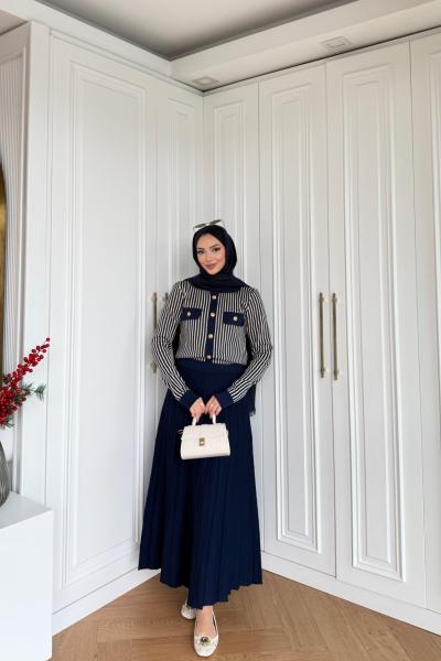 Gönül Etekli Takım Lacivert Lacivert