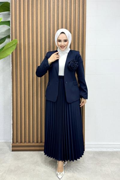 Gözde Etekli Takım Lacivert Lacivert