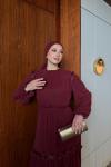 Gülbin Elbise Bordo  BORDO