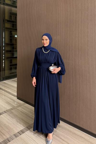Gülce Elbise Lacivert Lacivert