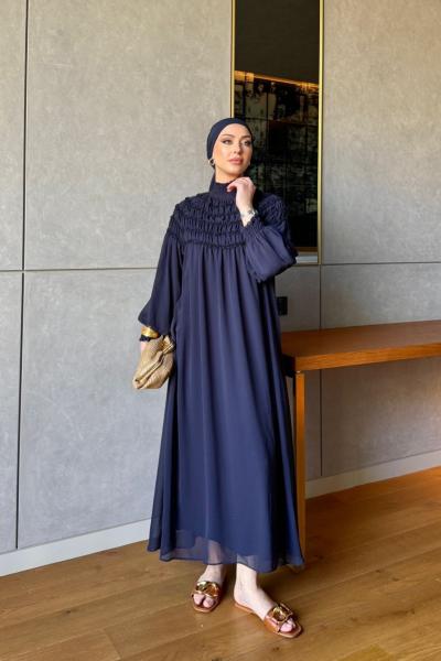 Gülin Elbise Lacivert Lacivert