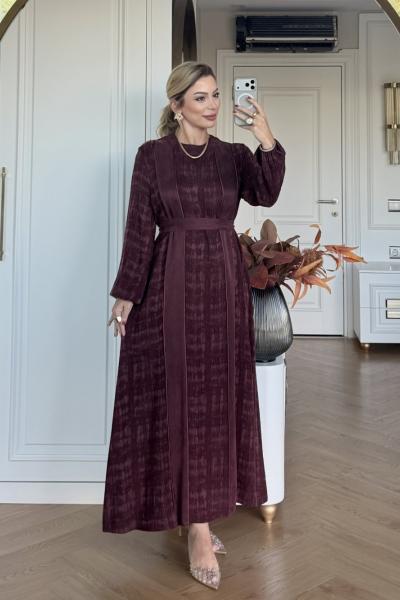 Gülümser Elbise Bordo BORDO