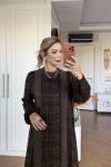 Gülümser Elbise Kahve KAHVE