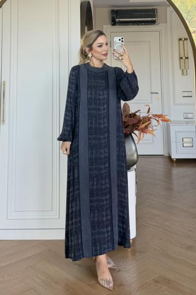 Gülümser Elbise Lacivert LACİVERT